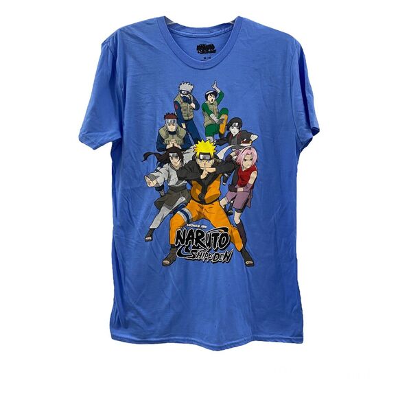 Shonen Jump Naruto Shippuden Group Image T-Shirt Men’s Size Medium 100% Cotton - Picture 7 of 7